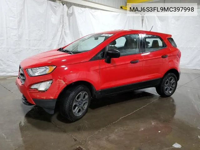 MAJ6S3FL9MC397998 2021 Ford Ecosport S