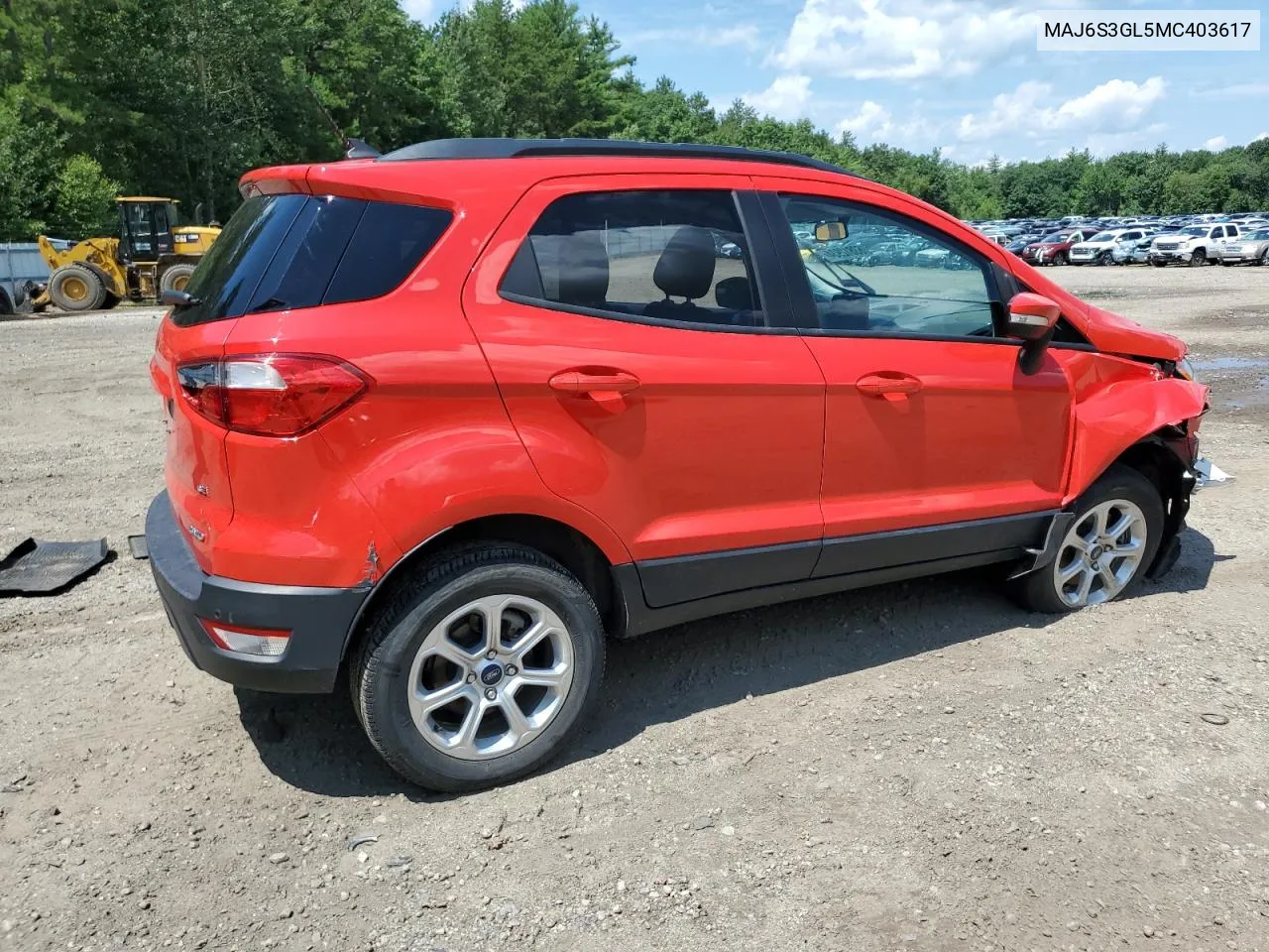 2021 Ford Ecosport Se VIN: MAJ6S3GL5MC403617 Lot: 63812934