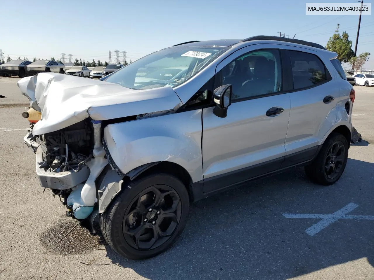 2021 Ford Ecosport Ses VIN: MAJ6S3JL2MC409223 Lot: 67109024