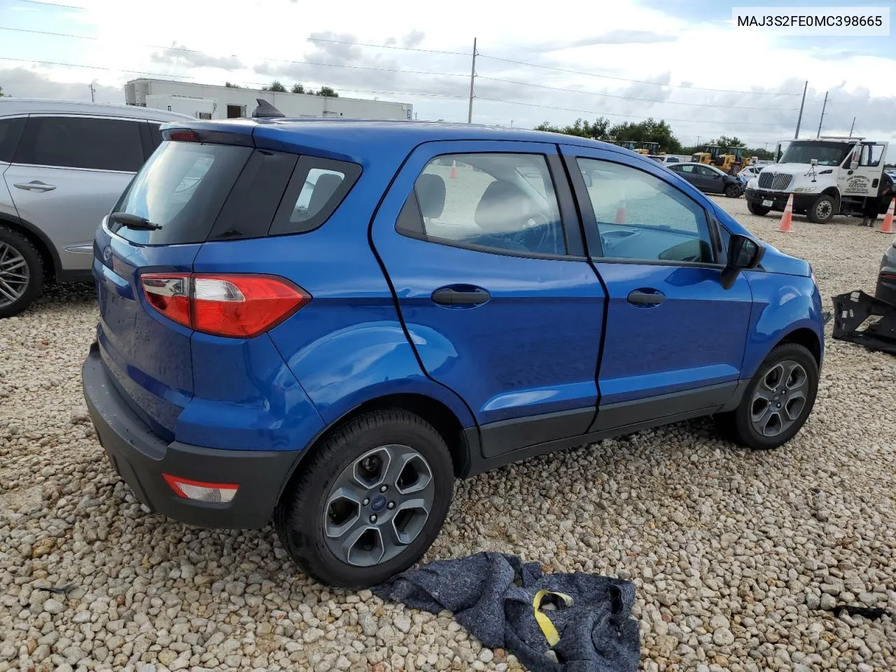 MAJ3S2FE0MC398665 2021 Ford Ecosport S