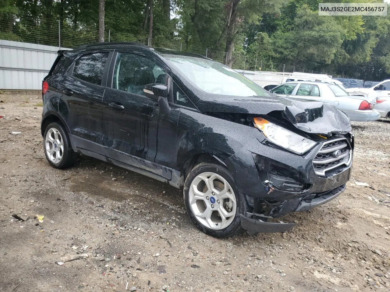 2021 Ford Ecosport Se VIN: MAJ3S2GE2MC456757 Lot: 70059794