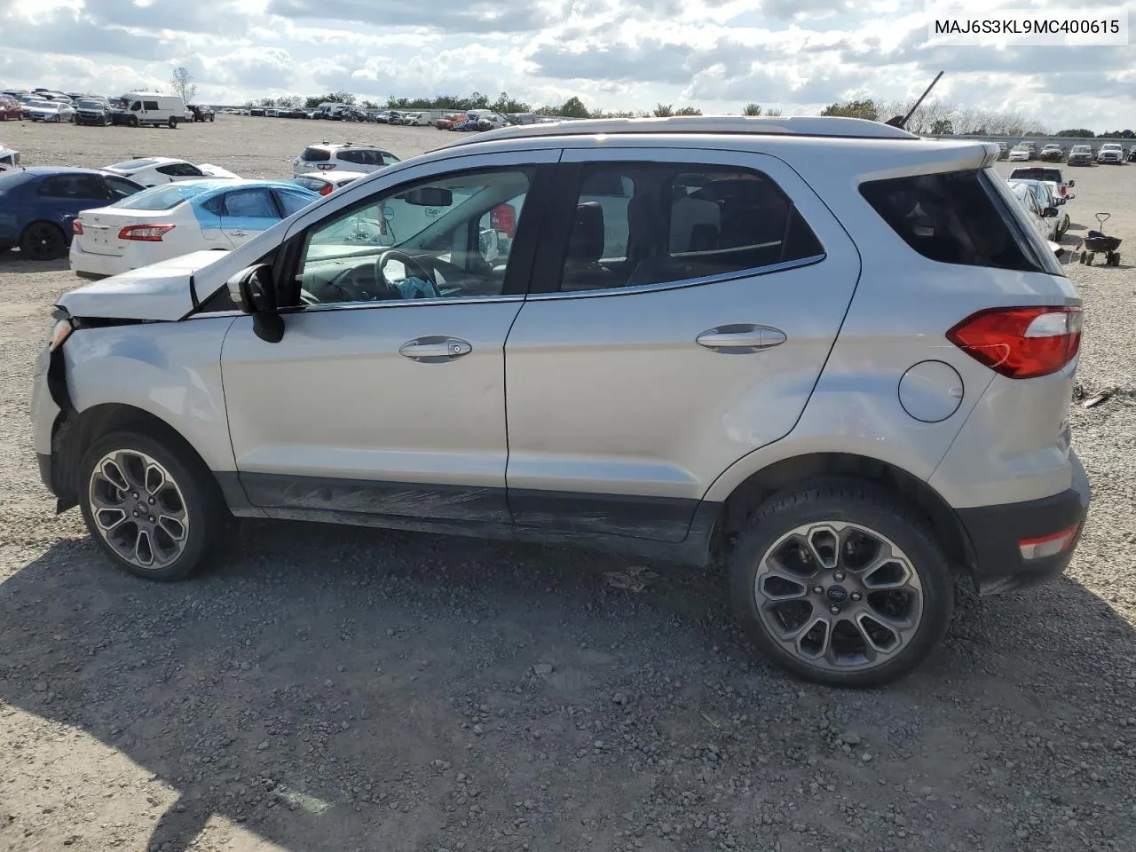 2021 Ford Ecosport Titanium VIN: MAJ6S3KL9MC400615 Lot: 70480274