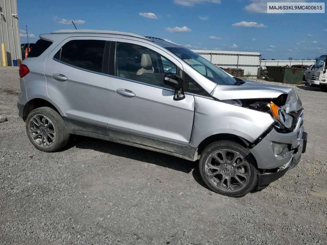 2021 Ford Ecosport Titanium VIN: MAJ6S3KL9MC400615 Lot: 70480274