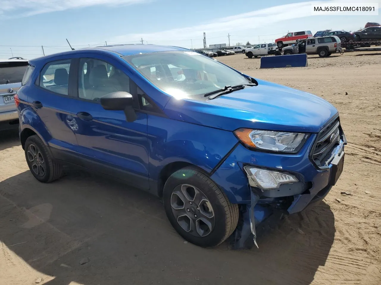 MAJ6S3FL0MC418091 2021 Ford Ecosport S