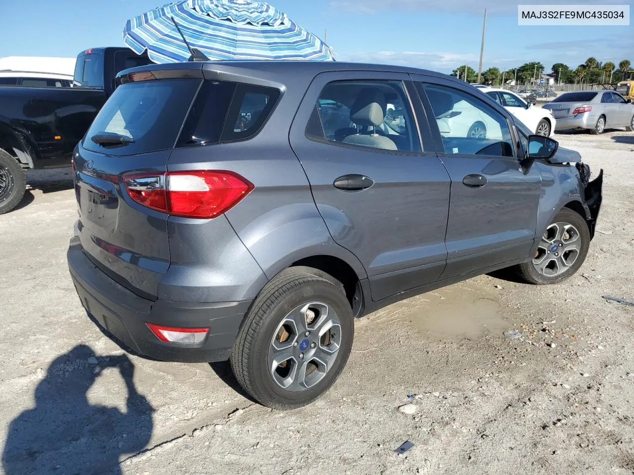 2021 Ford Ecosport S VIN: MAJ3S2FE9MC435034 Lot: 72530314