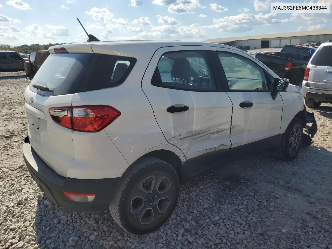 MAJ3S2FE6MC438344 2021 Ford Ecosport S