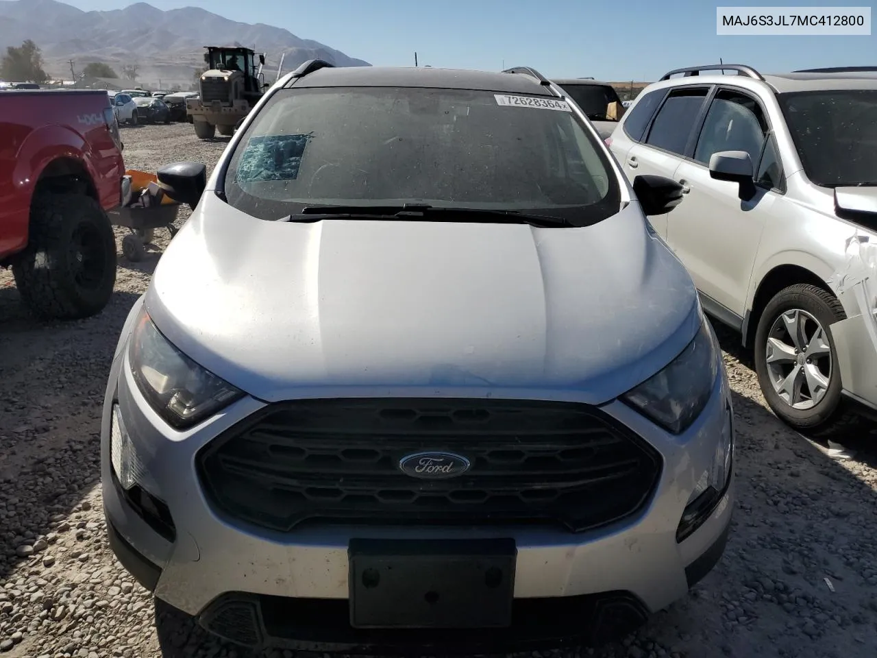 2021 Ford Ecosport Ses VIN: MAJ6S3JL7MC412800 Lot: 72628364