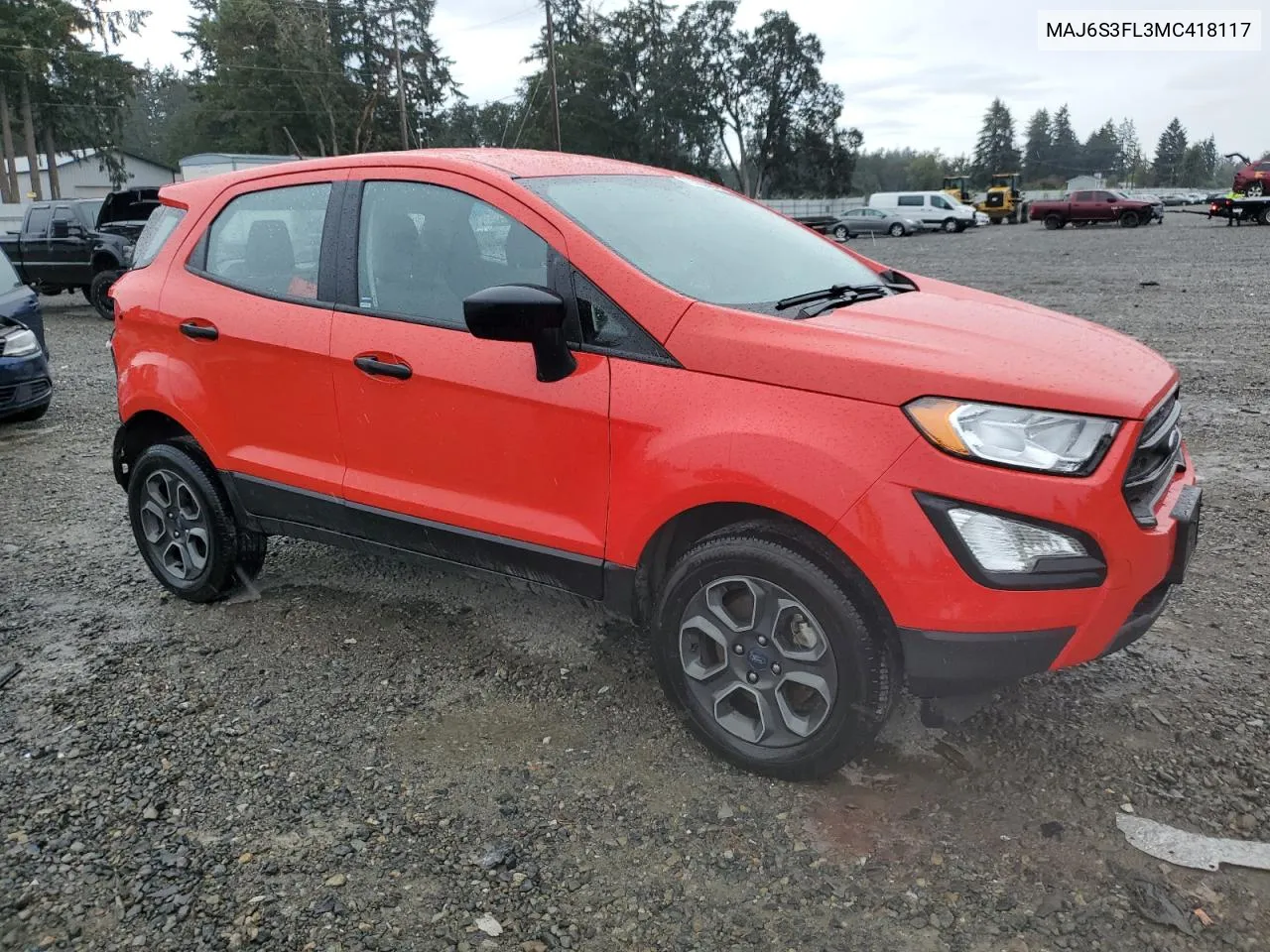 2021 Ford Ecosport S VIN: MAJ6S3FL3MC418117 Lot: 72963304