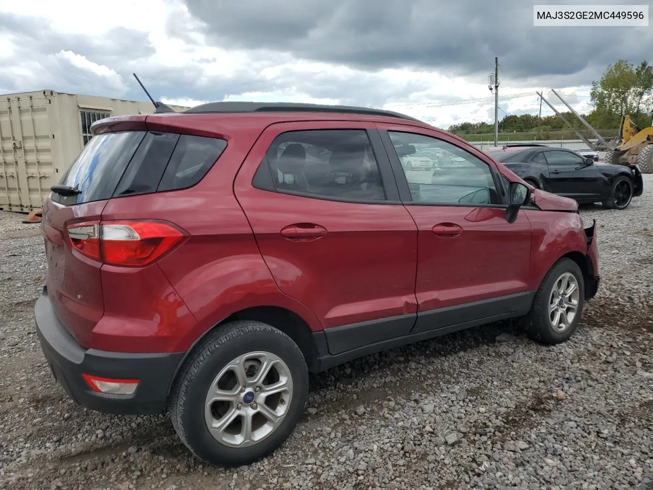 2021 Ford Ecosport Se VIN: MAJ3S2GE2MC449596 Lot: 73423394