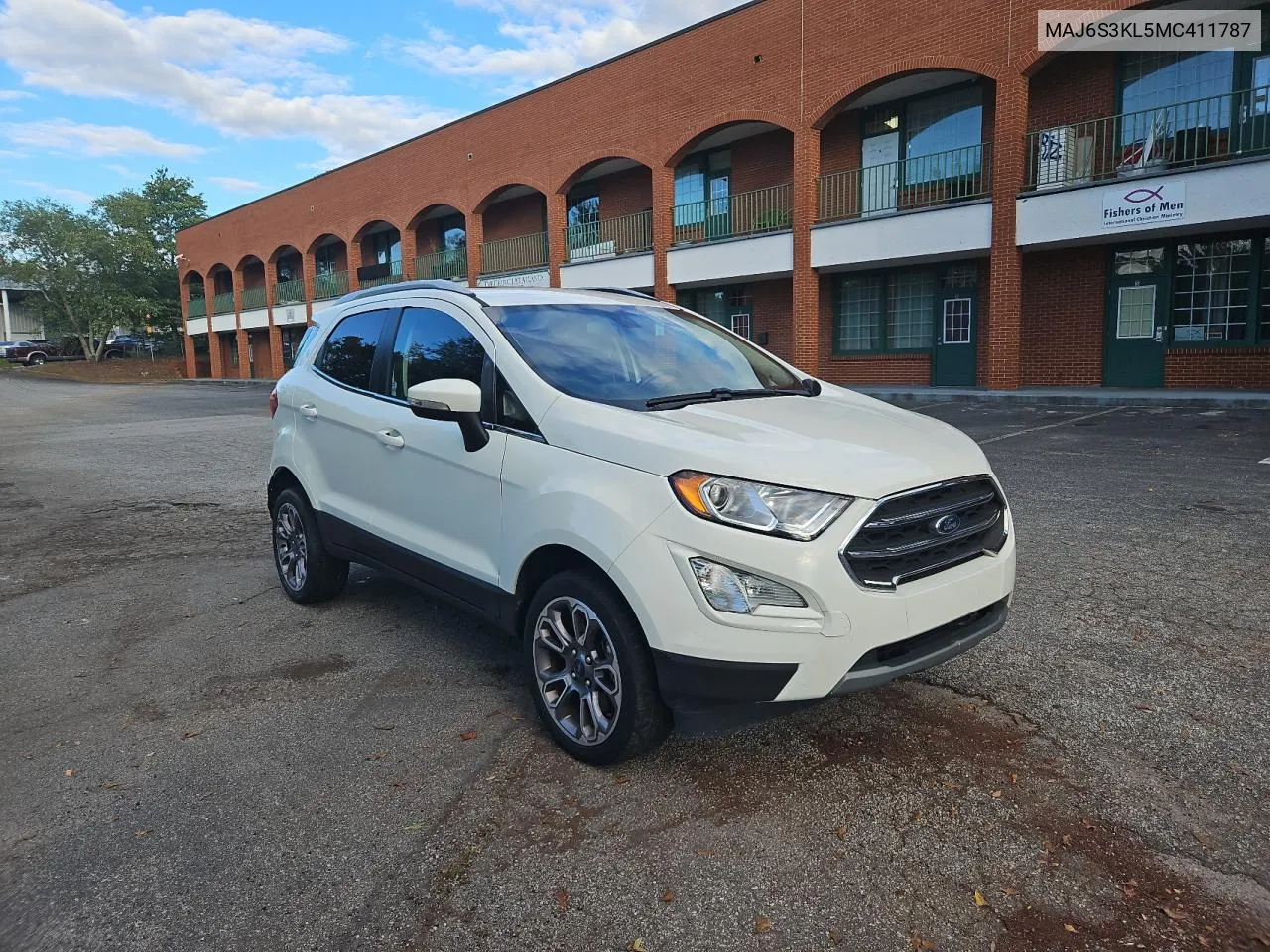 2021 Ford Ecosport Titanium VIN: MAJ6S3KL5MC411787 Lot: 74382164