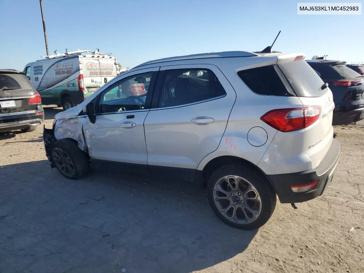 2021 Ford Ecosport Titanium VIN: MAJ6S3KL1MC452983 Lot: 74737244