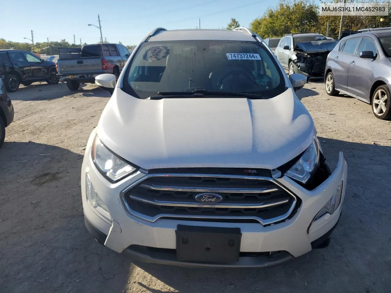 2021 Ford Ecosport Titanium VIN: MAJ6S3KL1MC452983 Lot: 74737244