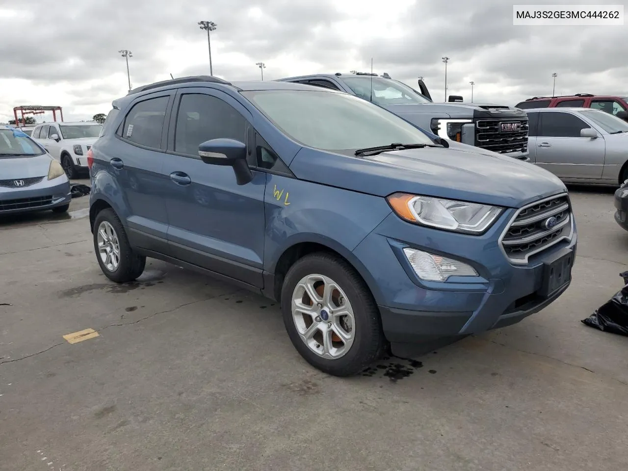 2021 Ford Ecosport Se VIN: MAJ3S2GE3MC444262 Lot: 74899264