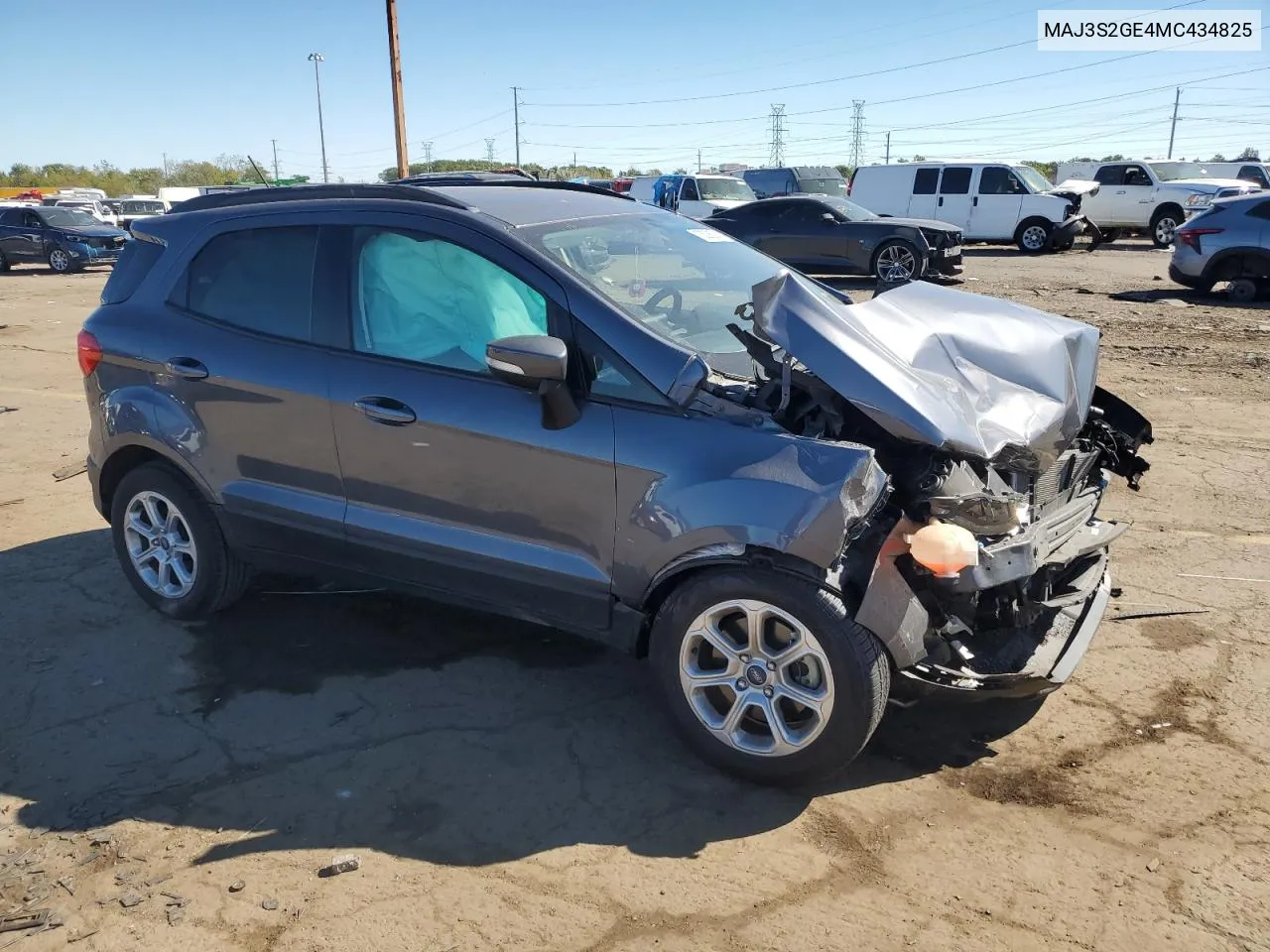 2021 Ford Ecosport Se VIN: MAJ3S2GE4MC434825 Lot: 75008214