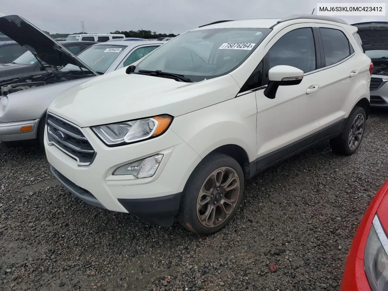 2021 Ford Ecosport Titanium VIN: MAJ6S3KL0MC423412 Lot: 75076264