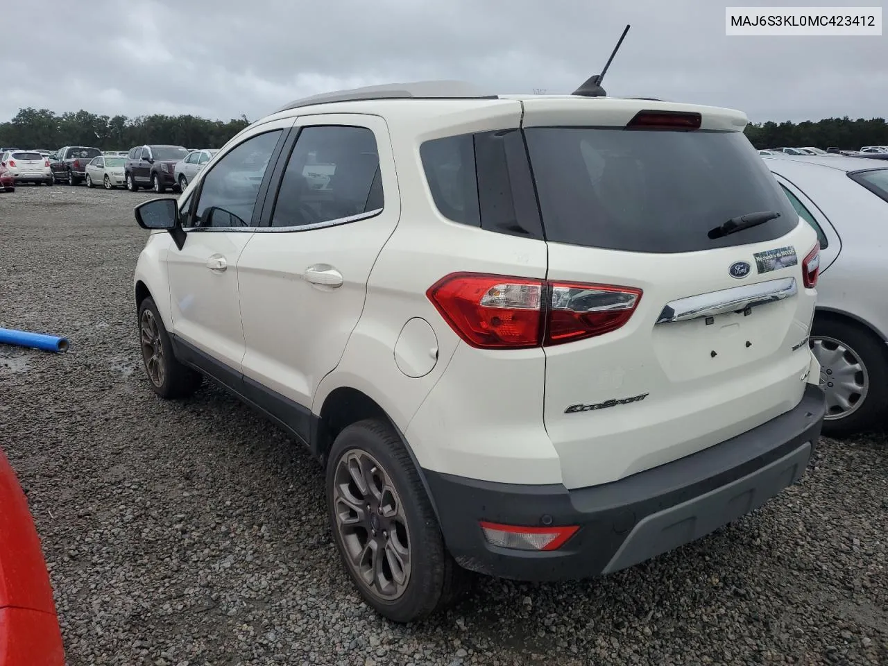 2021 Ford Ecosport Titanium VIN: MAJ6S3KL0MC423412 Lot: 75076264