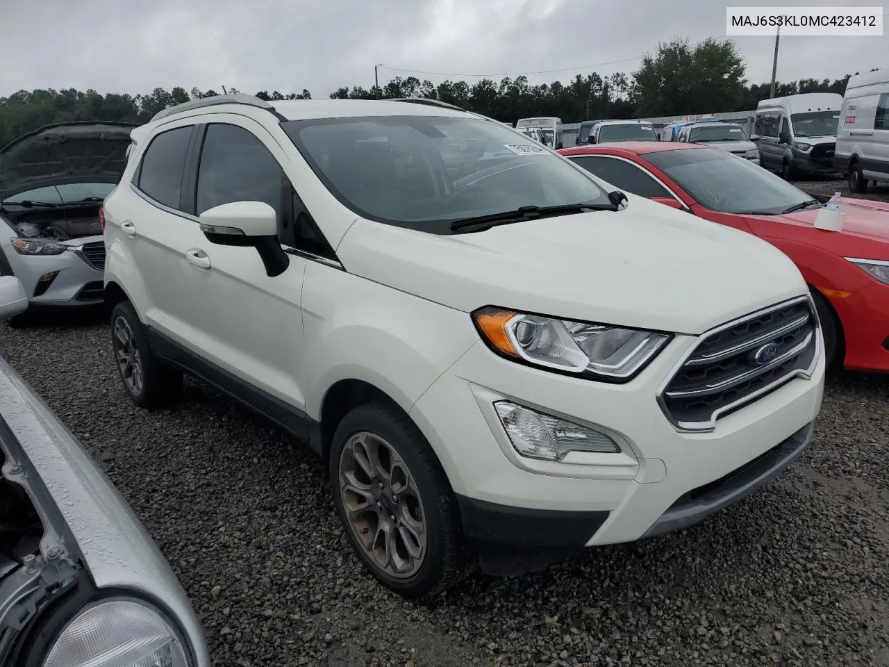 2021 Ford Ecosport Titanium VIN: MAJ6S3KL0MC423412 Lot: 75076264