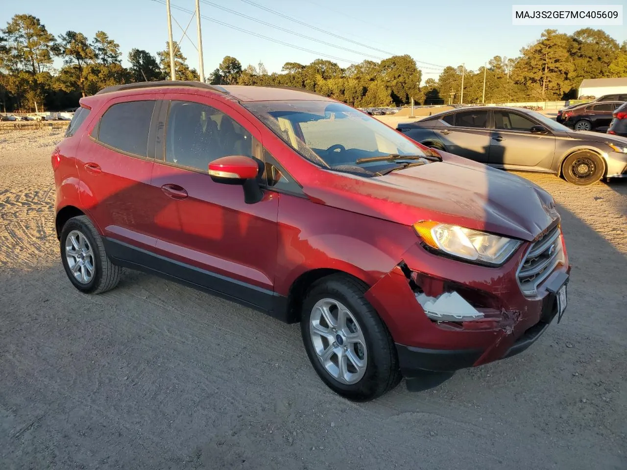 2021 Ford Ecosport Se VIN: MAJ3S2GE7MC405609 Lot: 75103034