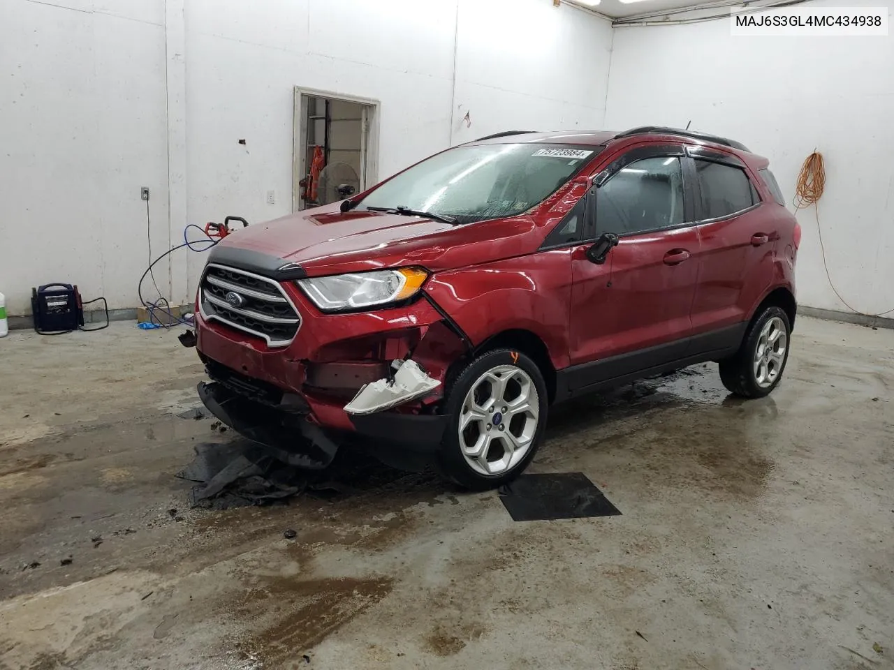 2021 Ford Ecosport Se VIN: MAJ6S3GL4MC434938 Lot: 75723984