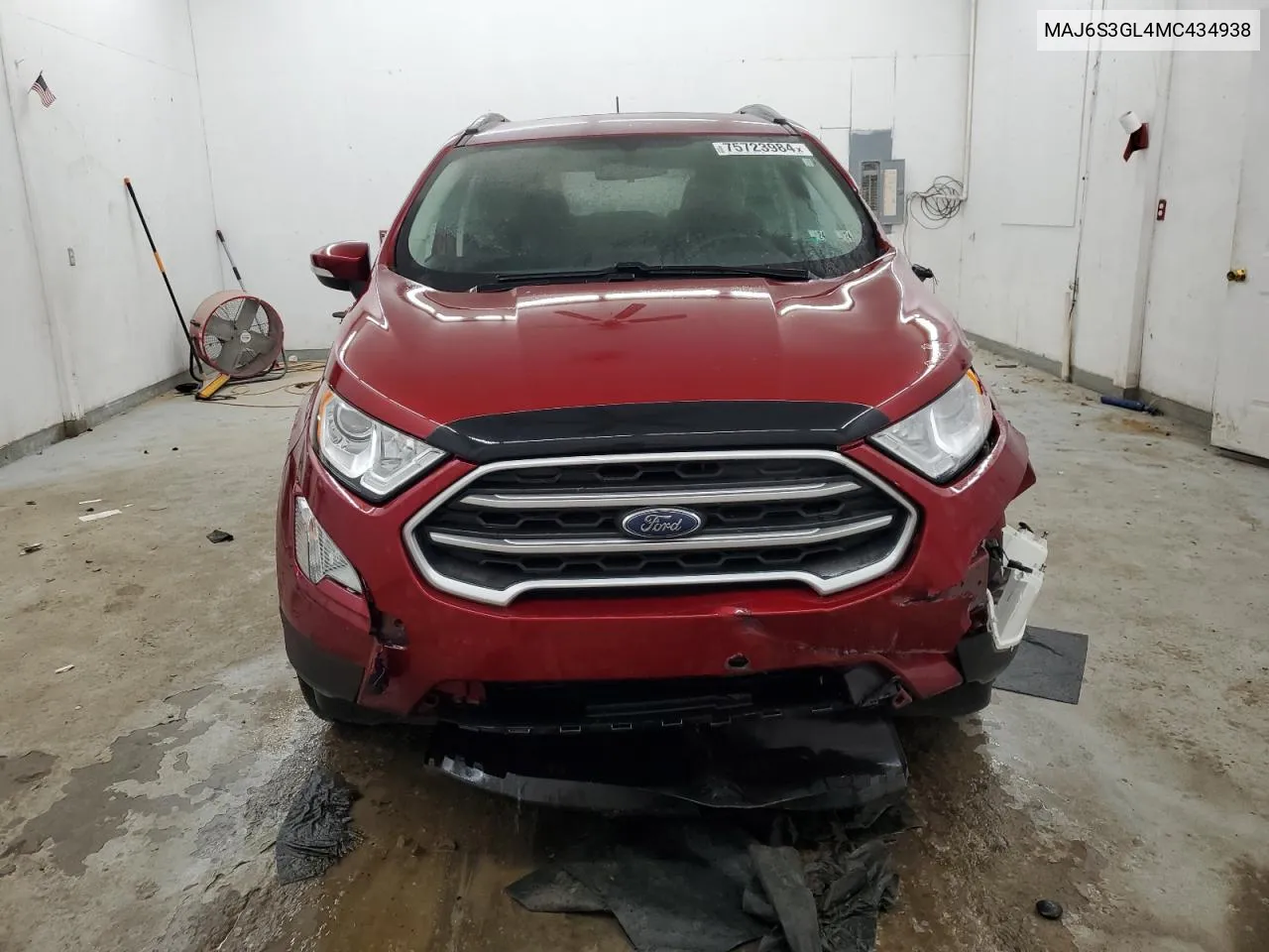 2021 Ford Ecosport Se VIN: MAJ6S3GL4MC434938 Lot: 75723984