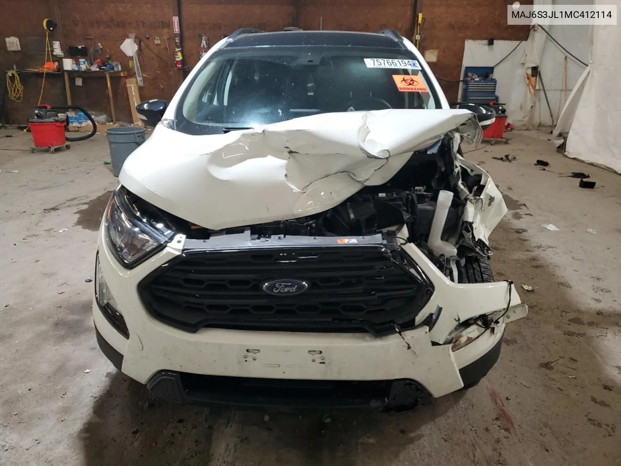 2021 Ford Ecosport Ses VIN: MAJ6S3JL1MC412114 Lot: 75766194