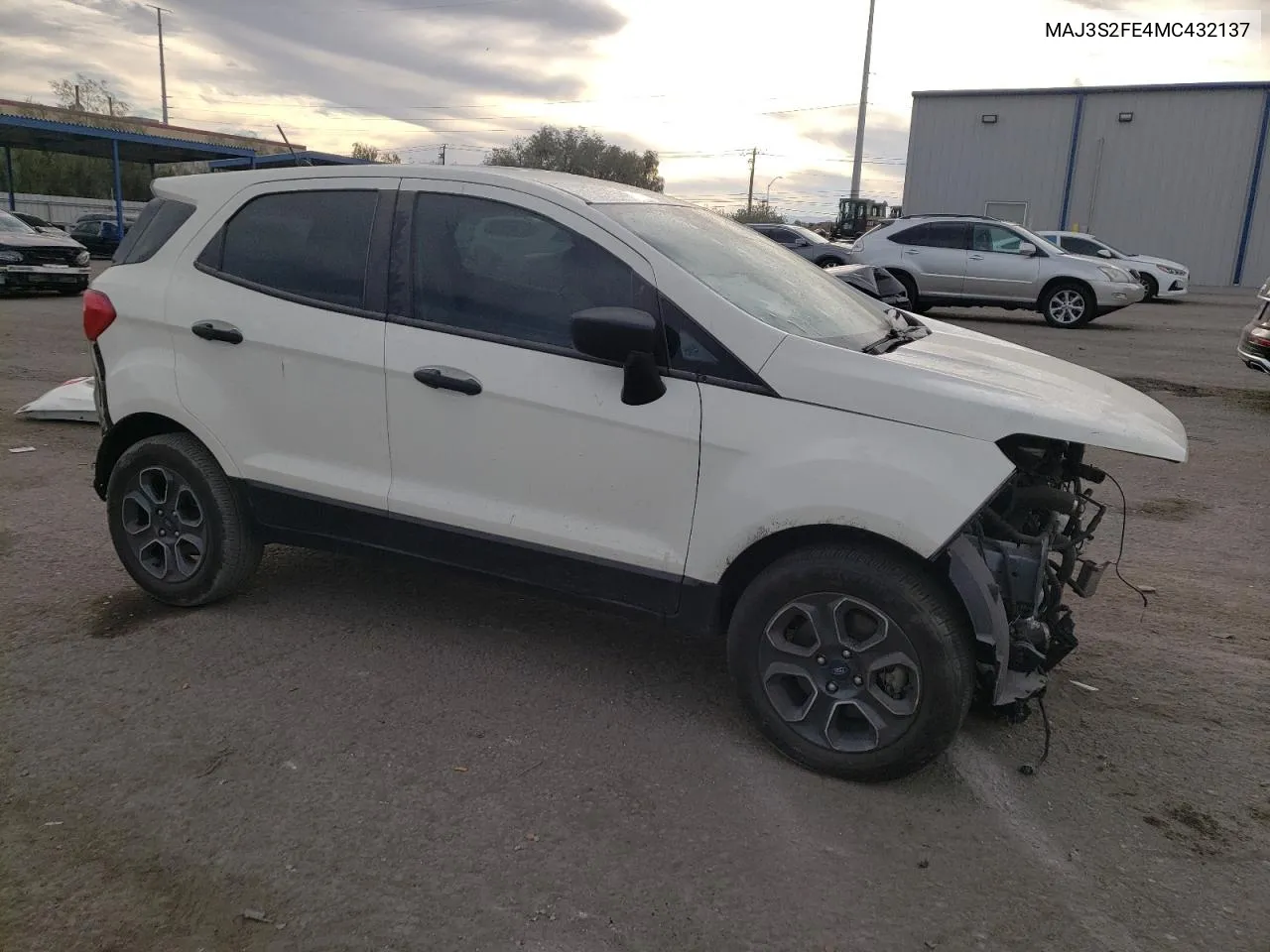 2021 Ford Ecosport S VIN: MAJ3S2FE4MC432137 Lot: 75771864