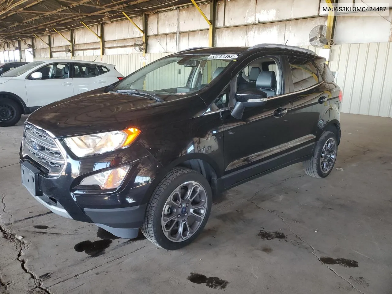 2021 Ford Ecosport Titanium VIN: MAJ6S3KL3MC424487 Lot: 75955174