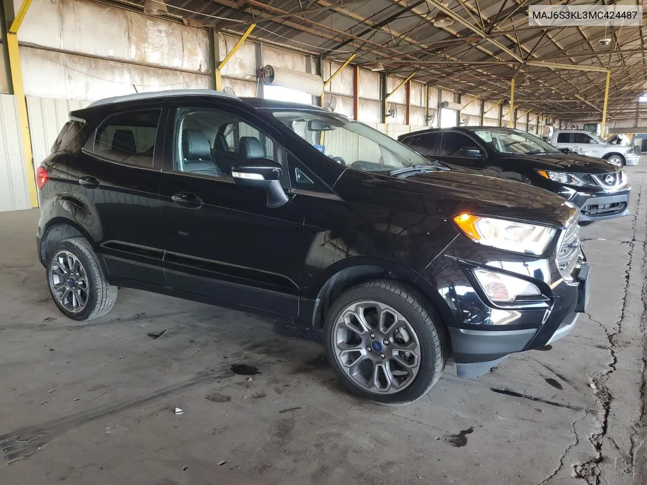 2021 Ford Ecosport Titanium VIN: MAJ6S3KL3MC424487 Lot: 75955174