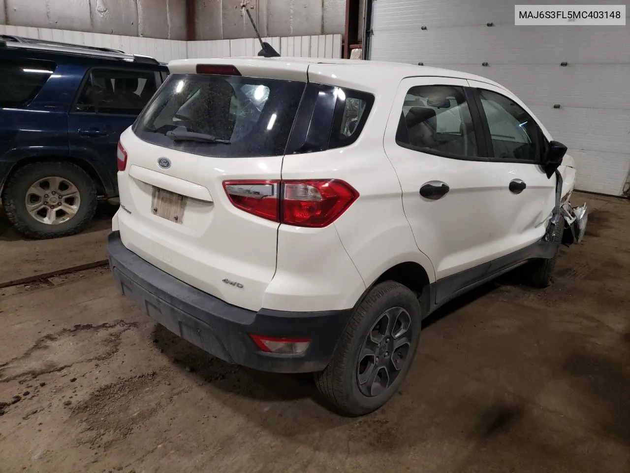 2021 Ford Ecosport S VIN: MAJ6S3FL5MC403148 Lot: 75997364