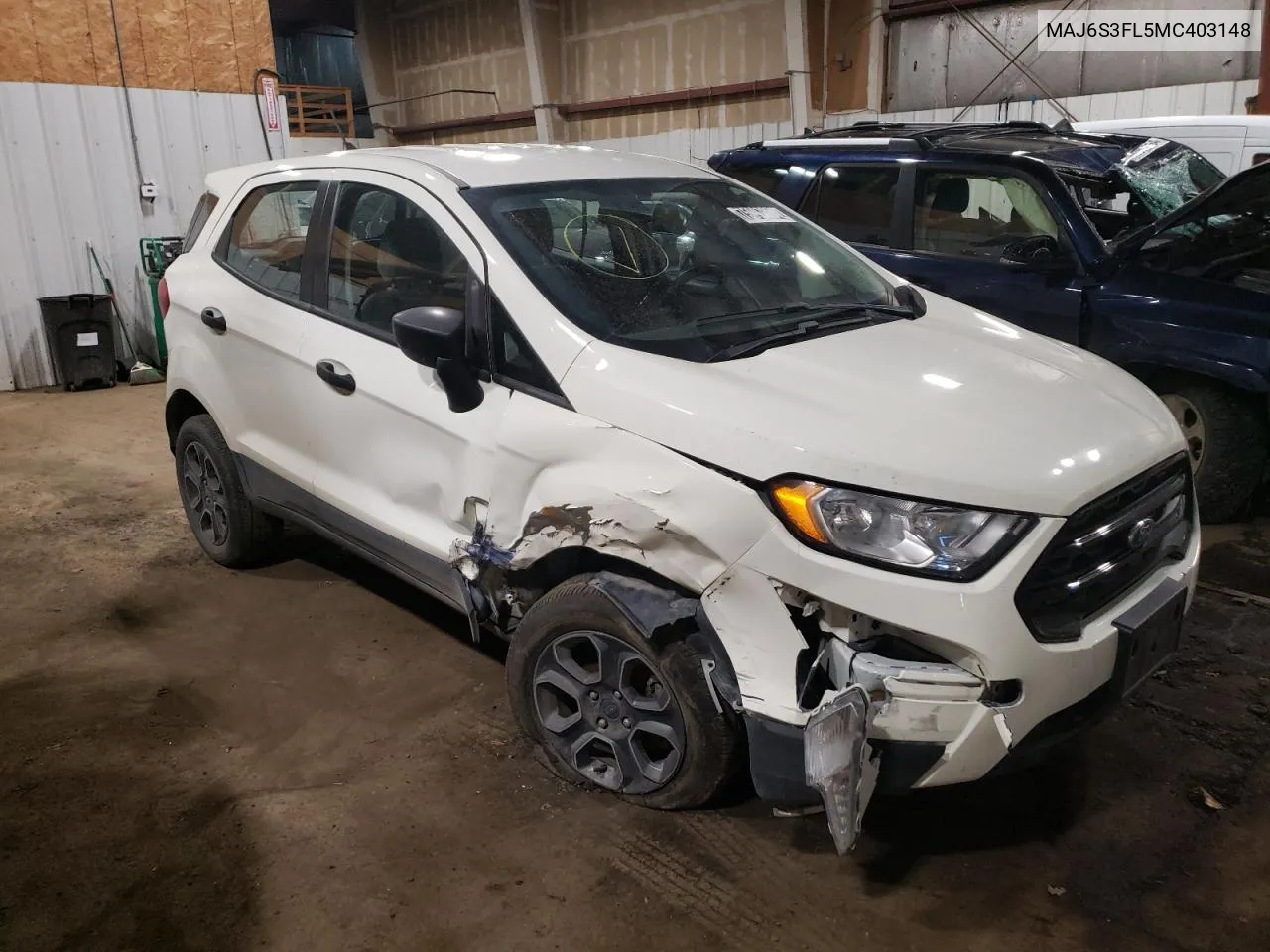 2021 Ford Ecosport S VIN: MAJ6S3FL5MC403148 Lot: 75997364