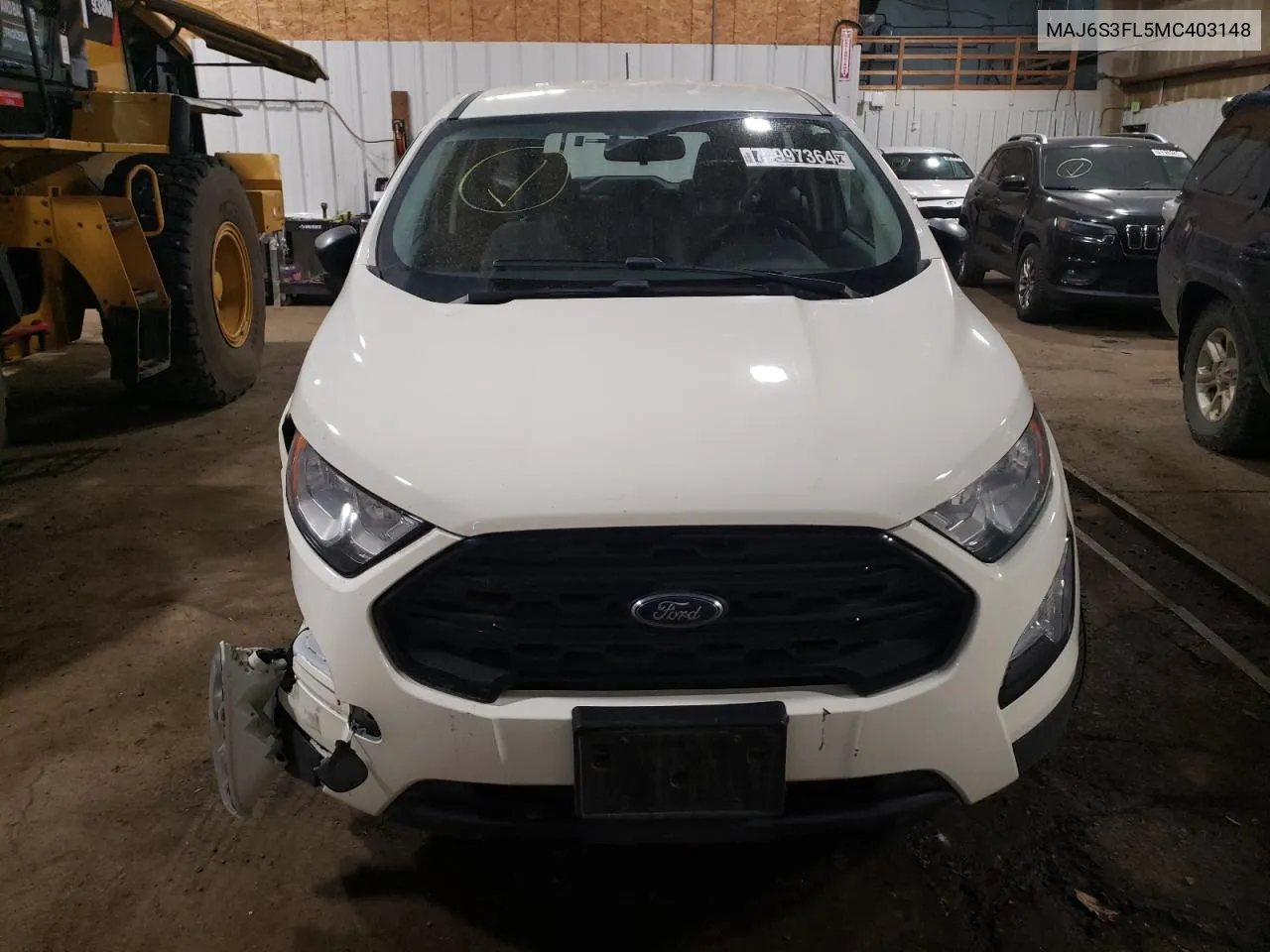 2021 Ford Ecosport S VIN: MAJ6S3FL5MC403148 Lot: 75997364