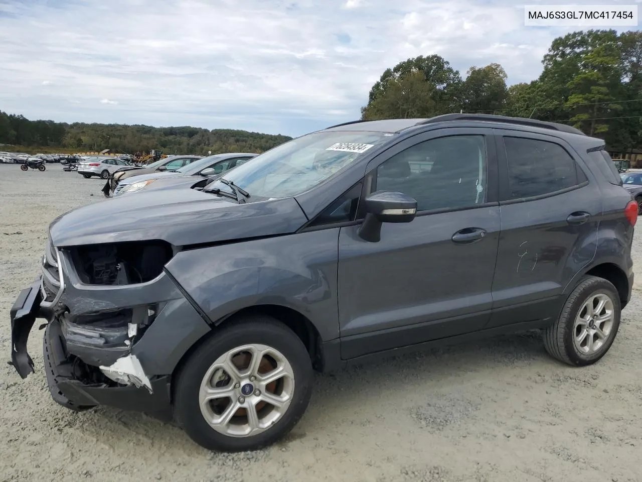 2021 Ford Ecosport Se VIN: MAJ6S3GL7MC417454 Lot: 76284934