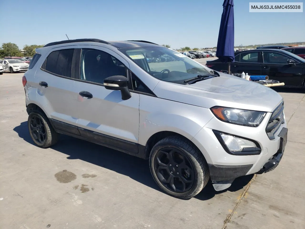 2021 Ford Ecosport Ses VIN: MAJ6S3JL6MC455038 Lot: 76300124