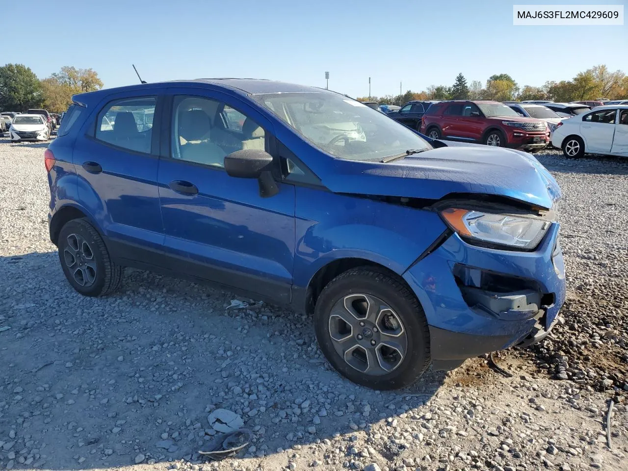 2021 Ford Ecosport S VIN: MAJ6S3FL2MC429609 Lot: 76306164