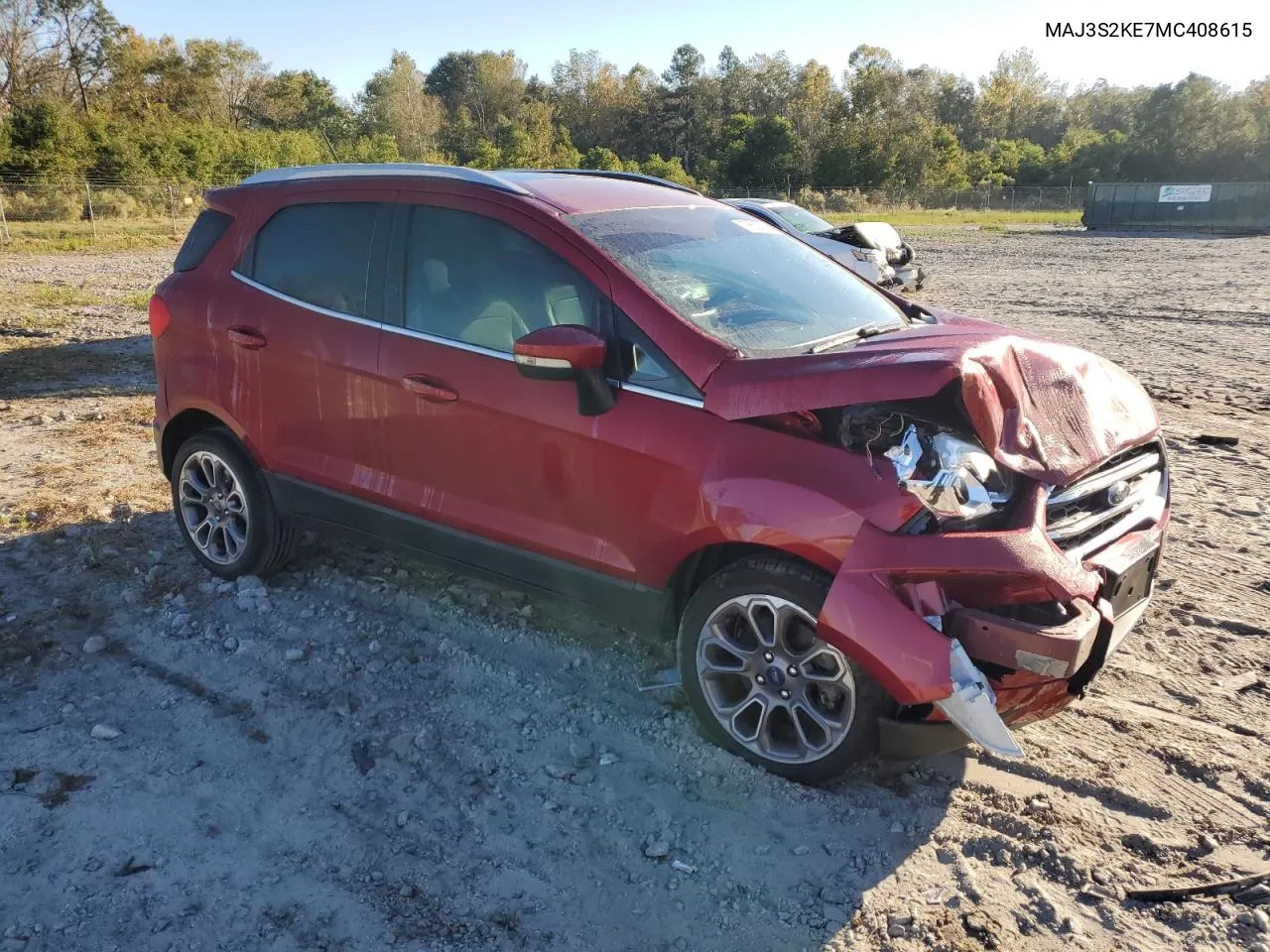 2021 Ford Ecosport Titanium VIN: MAJ3S2KE7MC408615 Lot: 76601634