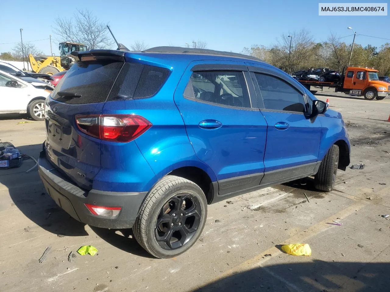 2021 Ford Ecosport Ses VIN: MAJ6S3JL8MC408674 Lot: 76953654