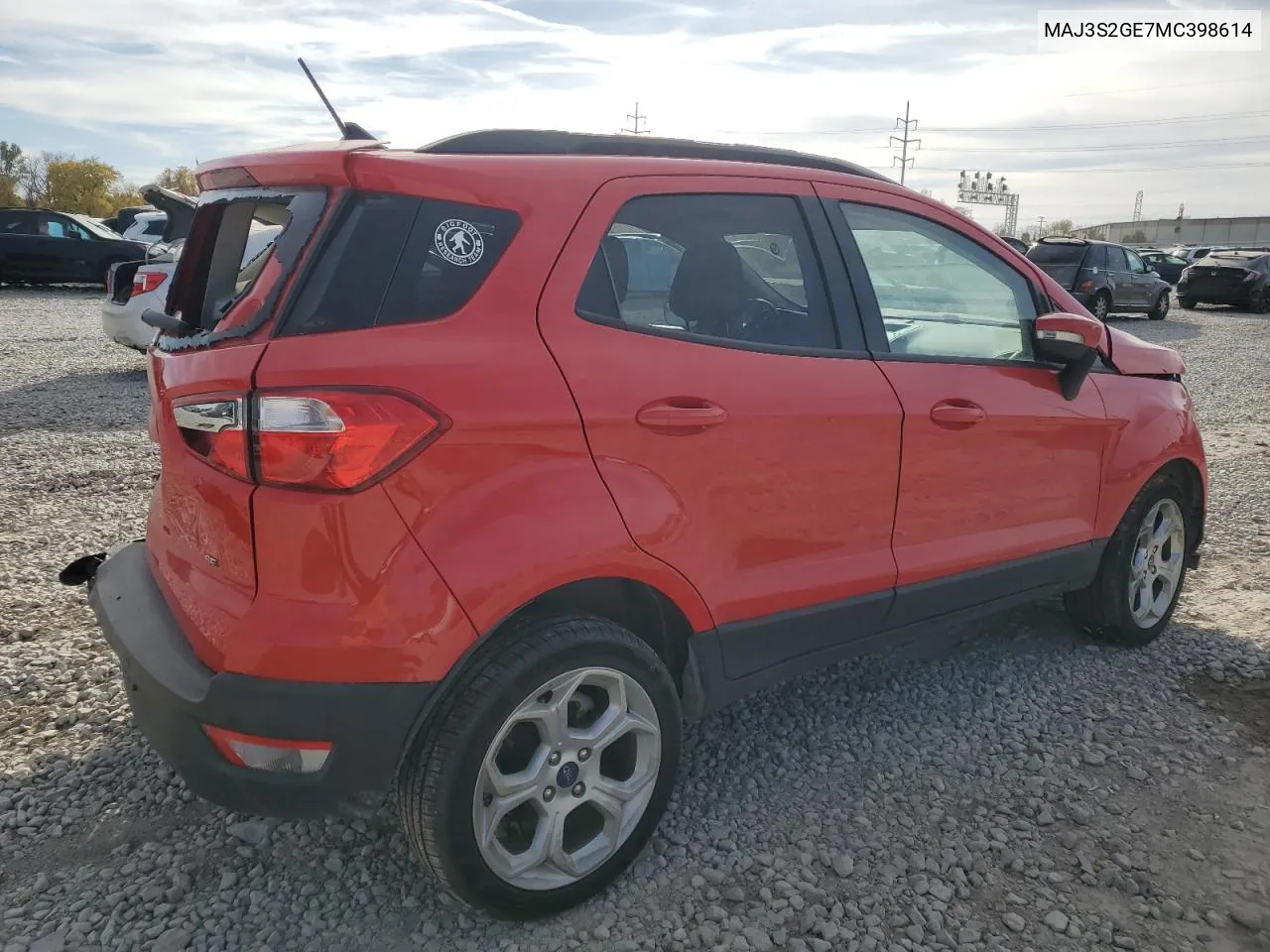 2021 Ford Ecosport Se VIN: MAJ3S2GE7MC398614 Lot: 77531564