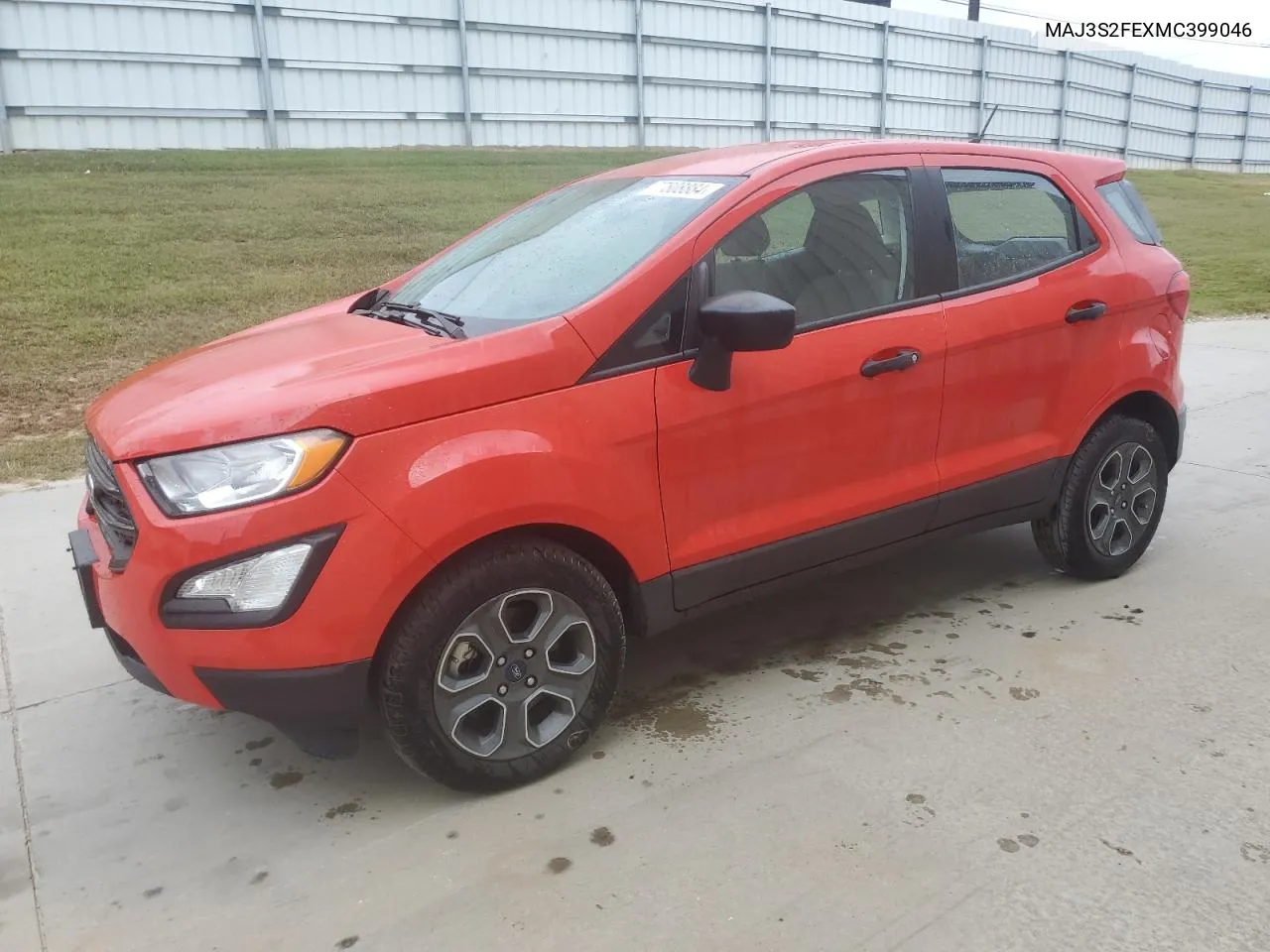 2021 Ford Ecosport S VIN: MAJ3S2FEXMC399046 Lot: 77808884