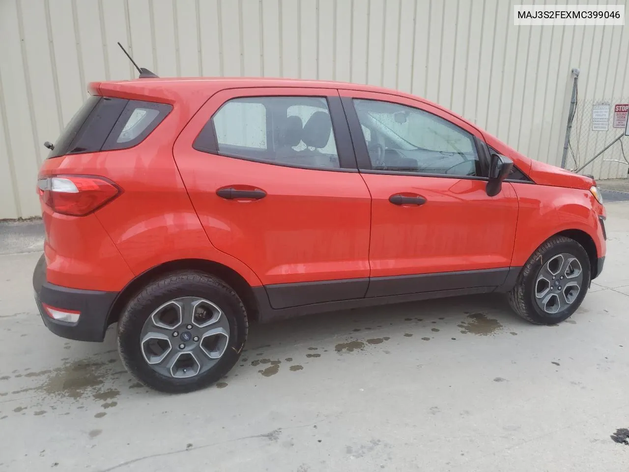 2021 Ford Ecosport S VIN: MAJ3S2FEXMC399046 Lot: 77808884