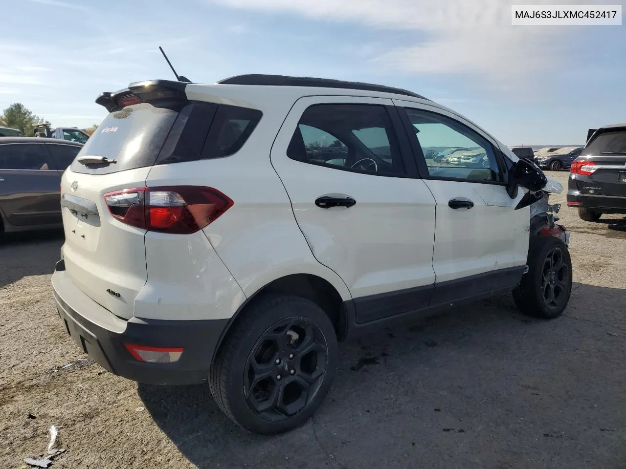 2021 Ford Ecosport Ses VIN: MAJ6S3JLXMC452417 Lot: 77971504