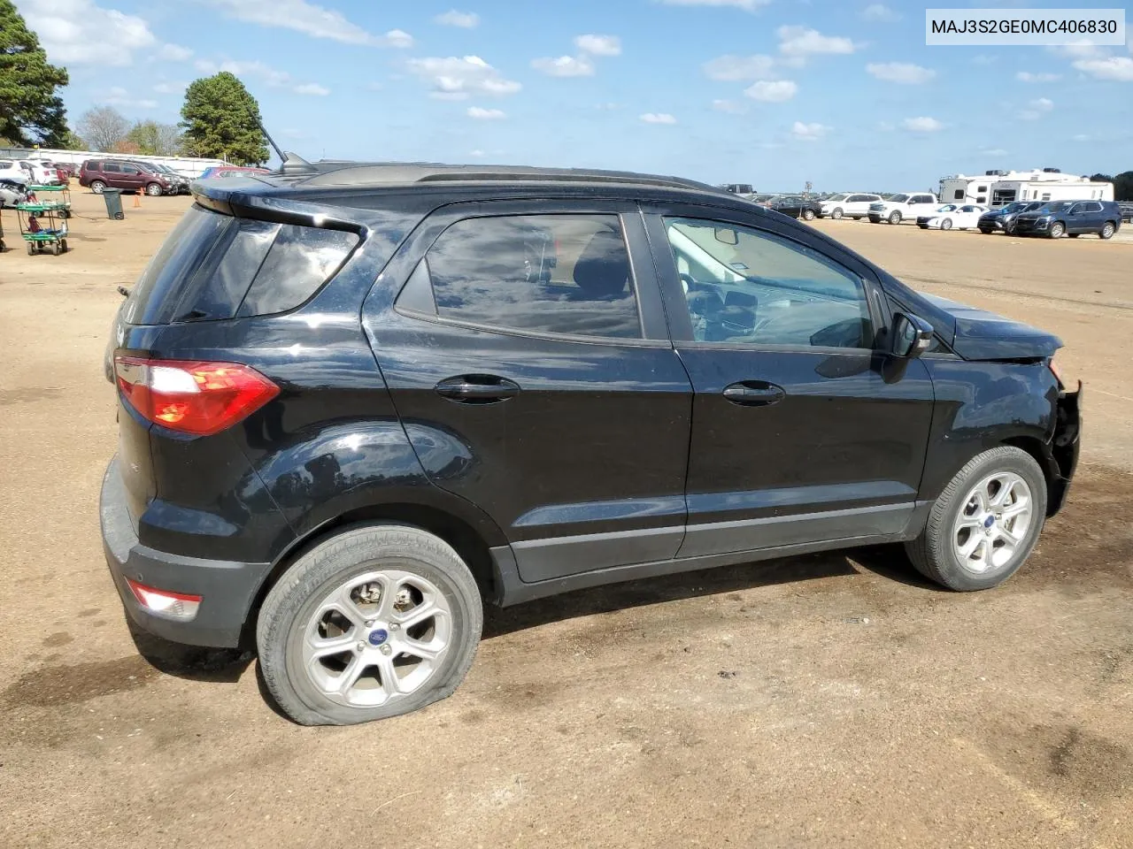 2021 Ford Ecosport Se VIN: MAJ3S2GE0MC406830 Lot: 78077844