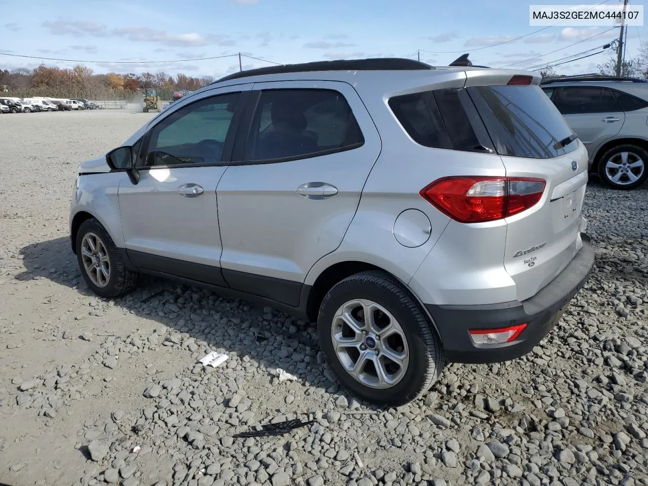 2021 Ford Ecosport Se VIN: MAJ3S2GE2MC444107 Lot: 78194074