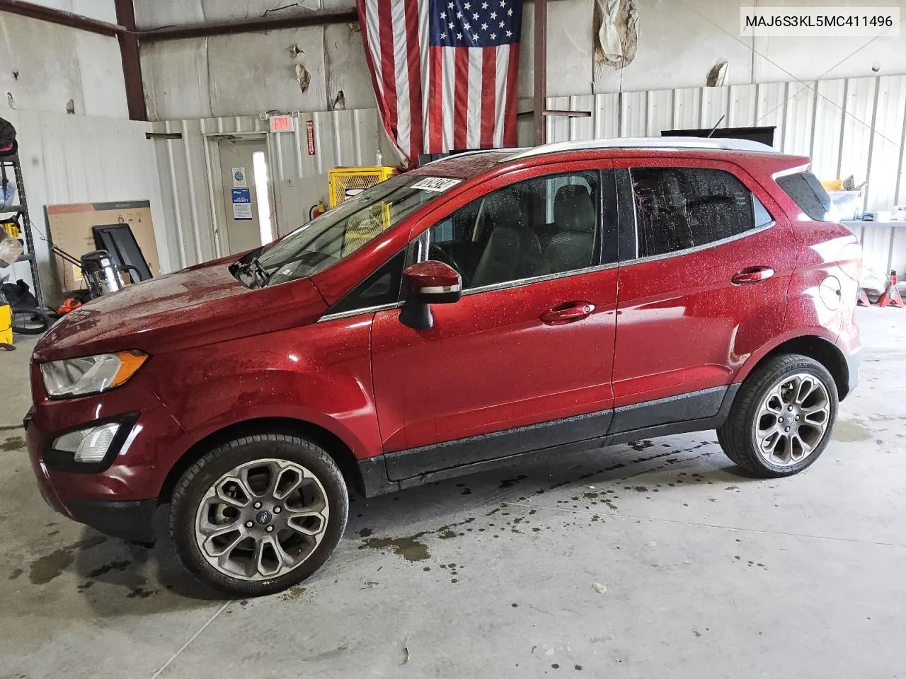 2021 Ford Ecosport Titanium VIN: MAJ6S3KL5MC411496 Lot: 78284314