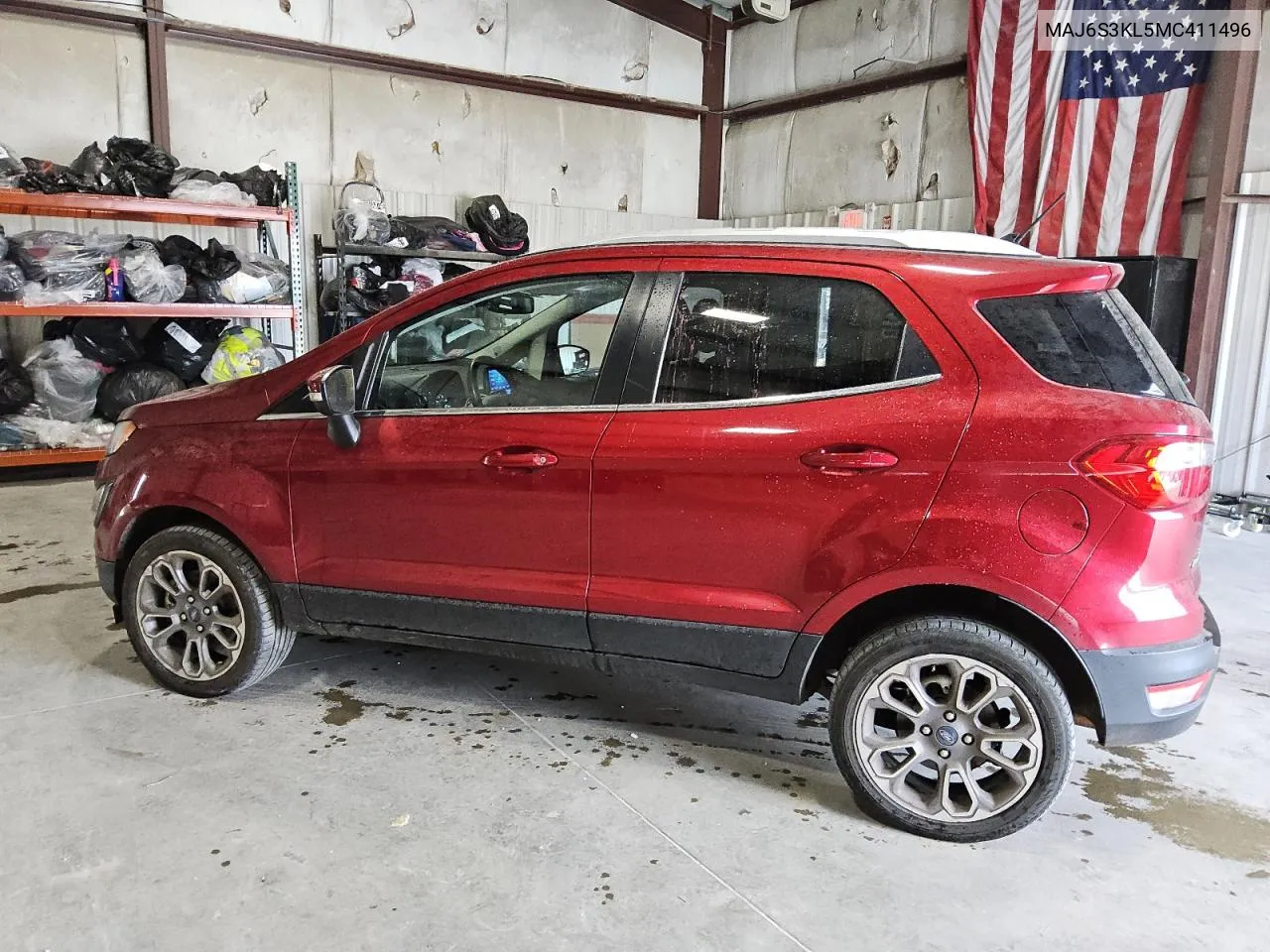 2021 Ford Ecosport Titanium VIN: MAJ6S3KL5MC411496 Lot: 78284314