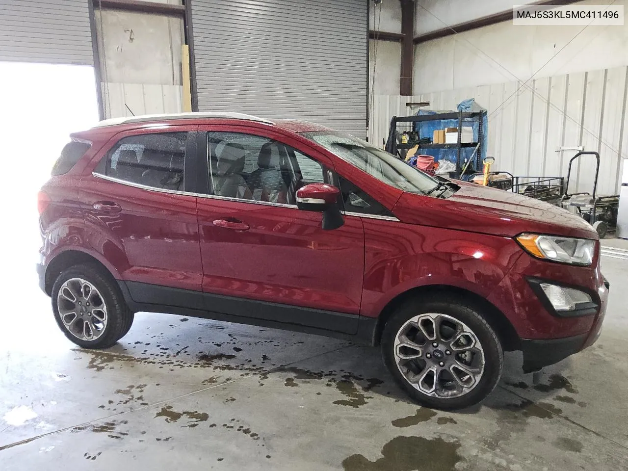 2021 Ford Ecosport Titanium VIN: MAJ6S3KL5MC411496 Lot: 78284314