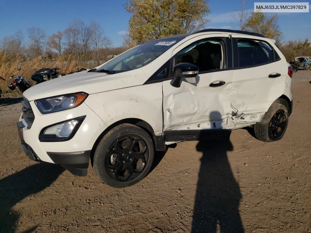 2021 Ford Ecosport Ses VIN: MAJ6S3JL9MC397829 Lot: 79175904