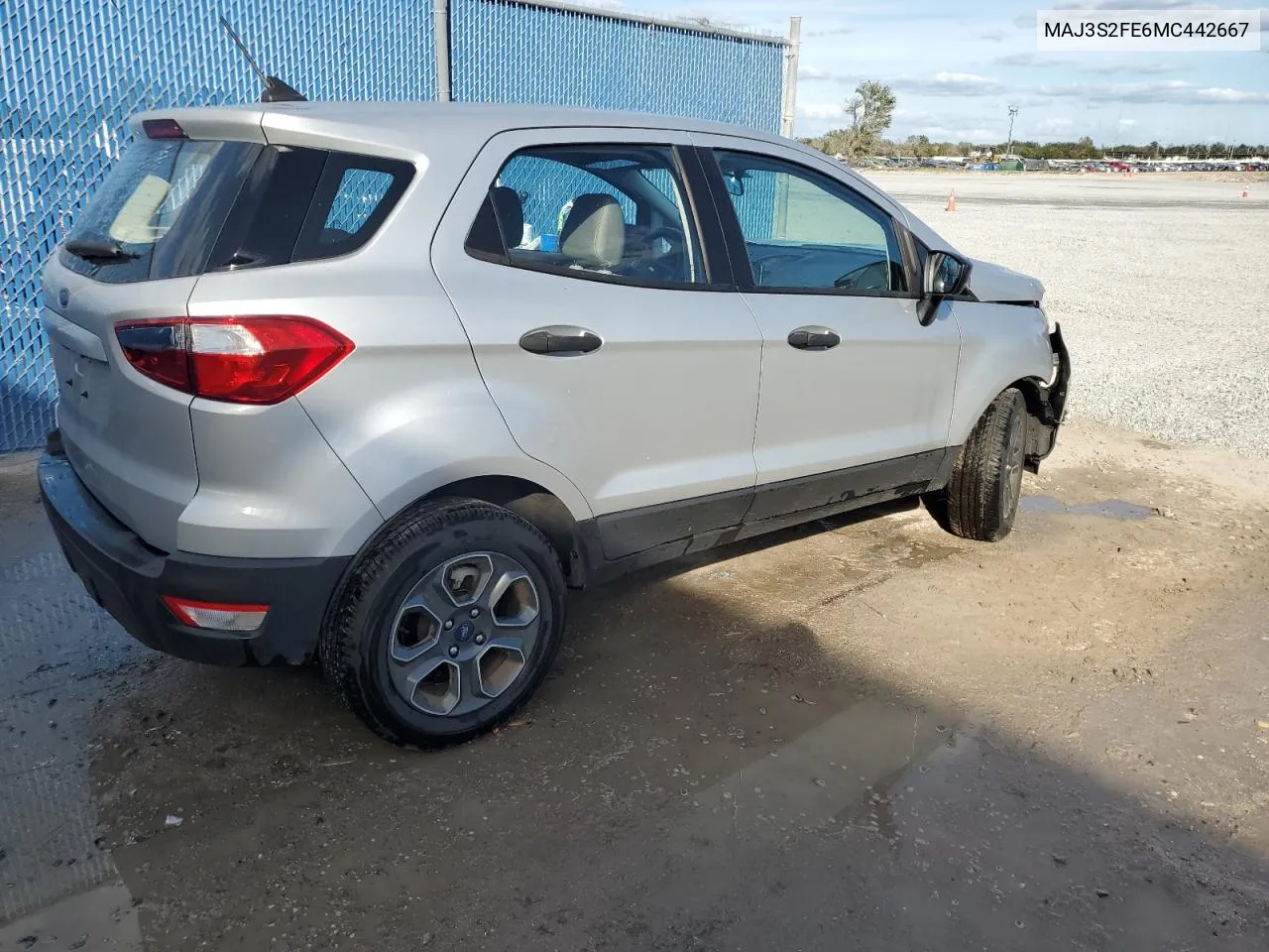 2021 Ford Ecosport S VIN: MAJ3S2FE6MC442667 Lot: 80127464