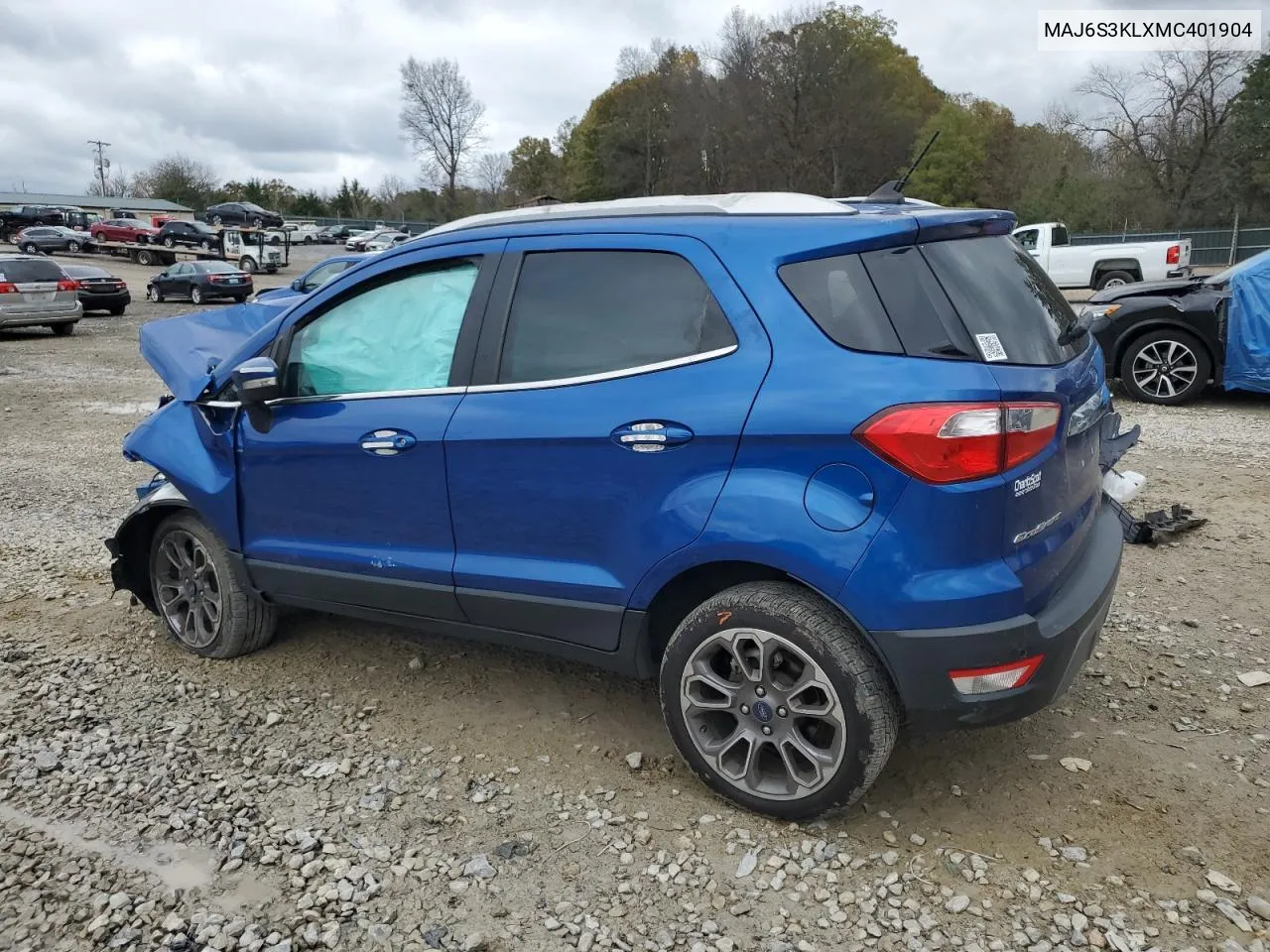 2021 Ford Ecosport Titanium VIN: MAJ6S3KLXMC401904 Lot: 80223254