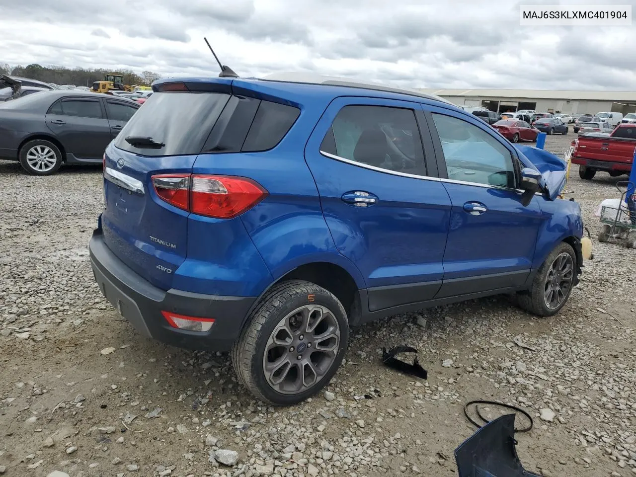 2021 Ford Ecosport Titanium VIN: MAJ6S3KLXMC401904 Lot: 80223254