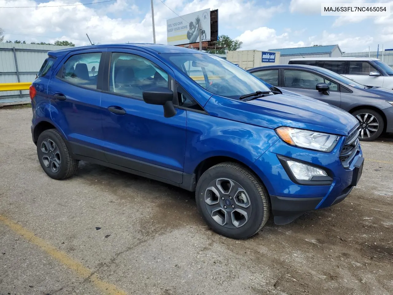 2022 Ford Ecosport S VIN: MAJ6S3FL7NC465054 Lot: 52820044